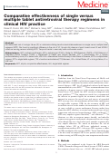 Cover page: Comparative effectiveness of single versus multiple tablet antiretroviral therapy regimens in clinical HIV practice