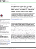 Cover page: Synergistic and Independent Actions of Multiple Terminal Nucleotidyl Transferases in the 3’ Tailing of Small RNAs in Arabidopsis