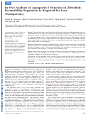 Cover page: In Vivo Analysis of Aquaporin 0 Function in Zebrafish: Permeability Regulation Is Required for Lens TransparencyIn Vivo Analysis of Aquaporin