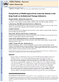 Cover page: Perspectives of middle-aged African-American women in the Deep South on antiretroviral therapy adherence