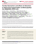 Cover page: Cardiac biomarkers and effects of aficamten in obstructive hypertrophic cardiomyopathy: the SEQUOIA-HCM trial.