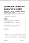 Cover page: Chapter Five Legacy Nutrient Dynamics at the Watershed Scale: Principles, Modeling, and Implications