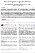 Cover page: Serum Myeloperoxidase and Mortality in Maintenance Hemodialysis Patients