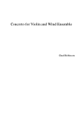 Cover page: Concerto for Violin and Wind Ensemble