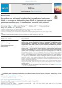 Cover page: Oxycodone vs. sufentanil combined with quadratus lumborum block vs. transverse abdominis plane block in laparoscopic major gastrointestinal surgery: A randomized factorial trial protocol