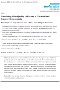 Cover page: Correlating Wine Quality Indicators to Chemical and Sensory Measurements