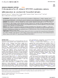 Cover page: Colonization by B. infantis EVC001 modulates enteric inflammation in exclusively breastfed infants