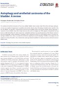 Cover page: Autophagy and urothelial carcinoma of the bladder: A review