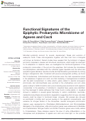 Cover page: Functional Signatures of the Epiphytic Prokaryotic Microbiome of Agaves and Cacti