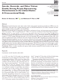 Cover page: Suicide, Homicide, and Other Violent Deaths Among People Experiencing Homelessness in the United States: A Cross-sectional Study