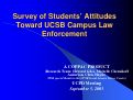 Cover page: Presentation to University of California Santa Barbara Police Department on Results of Student Survey