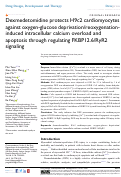 Cover page: Dexmedetomidine protects H9c2 cardiomyocytes against oxygen-glucose deprivation/reoxygenation-induced intracellular calcium overload and apoptosis through regulating FKBP12.6/RyR2 signaling