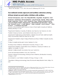 Cover page: Secondhand smoke exposure and asthma outcomes among African-American and Latino children with asthma