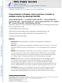 Cover page: Characterization of thalamic lesions and their correlates in multiple sclerosis by ultra-high-field MRI.