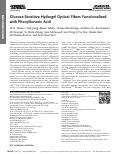 Cover page: Glucose‐Sensitive Hydrogel Optical Fibers Functionalized with Phenylboronic Acid