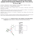 Cover page: Quantum chemical topology and natural bond orbital analysis of M–O covalency in M(OC 6 H 5 ) 4 (M = Ti, Zr, Hf, Ce, Th, Pa, U, Np)