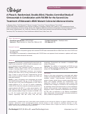 Cover page: A Phase II, Randomized, Double‐Blind, Placebo‐Controlled Study of Simtuzumab in Combination with FOLFIRI for the Second‐Line Treatment of Metastatic KRAS Mutant Colorectal Adenocarcinoma