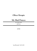 Cover page: My Mad Dances