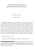 Cover page: The Political Economy of Intellectual Property Treaties