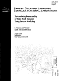 Cover page: Determining permeability of tight rock samples using inverse modeling