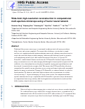 Cover page: Wide-field, high-resolution reconstruction in computational multi-aperture miniscope using a Fourier neural network.