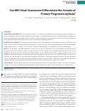 Cover page: Can MRI Visual Assessment Differentiate the Variants of Primary-Progressive Aphasia?