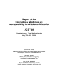 Cover page of Report of the International Workshop on Interoperability for GIScience Education