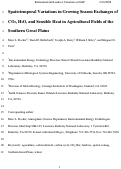 Cover page: Spatiotemporal variations in growing season exchanges of CO2, H2O, and sensible heat in agricultural fields of the Southern Great Plains