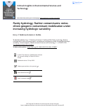 Cover page of Flashy hydrology, flashier contaminants: redox-driven geogenic contaminant mobilization under increasing hydrologic variability