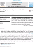 Cover page: Methodology in generative linguistics: scratching below the surface