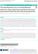 Cover page: The development of a visual dashboard report to assess physician assistant and nurse practitioner financial and clinical productivity