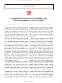 Cover page: Asymptomatic Transmission, the Achilles’ Heel of Current Strategies to Control Covid-19