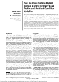 Cover page: Fuel Cell/Gas Turbine Hybrid System Control for Daily Load Profile and Ambient Condition Variation