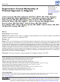 Cover page: Degenerative Cervical Myelopathy: A Practical Approach to Diagnosis
