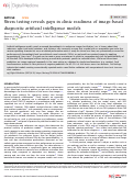 Cover page: Stress testing reveals gaps in clinic readiness of image-based diagnostic artificial intelligence models