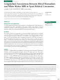 Cover page: Longitudinal Associations Between Blood Biomarkers and White Matter MRI in Sport-Related Concussion: A Study of the NCAA-DoD CARE Consortium.