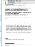 Cover page: Cannabis use is associated with greater total sleep time in middle-aged and older adults with and without HIV: A preliminary report utilizing digital health technologies.