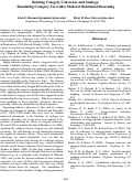 Cover page: Relating Category Coherence and Analogy: Simulating Category Use with a Model of Relational Reasoning