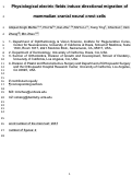Cover page: Physiological electric fields induce directional migration of mammalian cranial neural crest cells