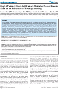 Cover page: High-Efficiency Stem Cell Fusion-Mediated Assay Reveals Sall4 as an Enhancer of Reprogramming