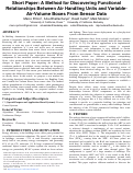 Cover page: Short Paper: A Method for Discovering Functional Relationships Between Air Handling Units and Variable-Air-Volume Boxes From Sensor Data