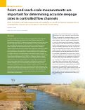 Cover page: Point- and reach-scale measurements are important for determining accurate seepage rates in controlled flow channels