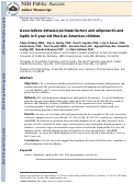 Cover page: Perinatal factors and child adipokines