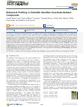 Cover page: Behavioral Profiling in Zebrafish Identifies Insecticide-Related Compounds.