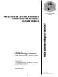 Cover page: Validation of Lateral Boundary Conditions for Regional Climate Models