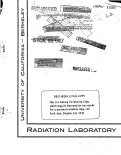 Cover page: HIGH ENERGY PROTON FISSION-SPALLATION OF URANIUM