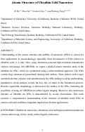Cover page: Atomic Structure of Ultrathin Gold Nanowires