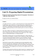 Cover page: Unit 51: Preparing Digital Presentations