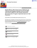 Cover page: Health Effects After Renovation (HEAR) Study: Community-Engaged Inquiry Into the Health and Social Impacts of the Rental Assistance Demonstration Program Implementation in San Francisco
