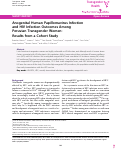 Cover page: Anogenital Human Papillomavirus Infection and HIV Infection Outcomes Among Peruvian Transgender Women: Results from a Cohort Study